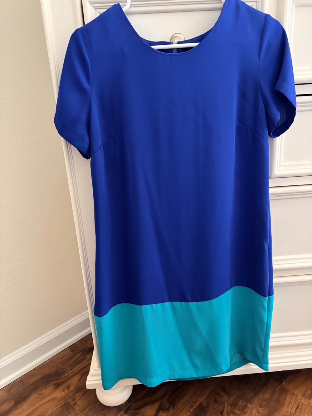 Cynthia Rowley Women’s Blue & Teal Colorblock Short Sleeve Dress